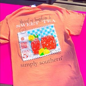 Orange simply southern tee